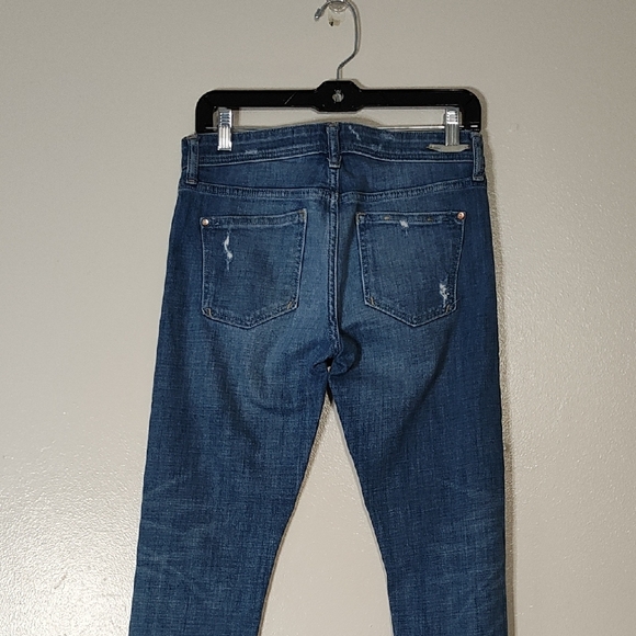 Anthropologie Pilcro Womens Hyphen Slim Skinny Jeans Blue Distress size 26 - Picture 5 of 10